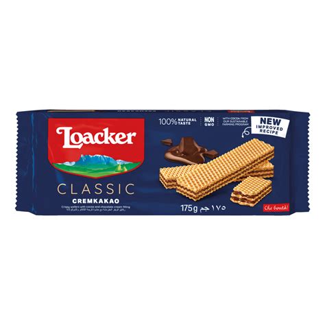 Loacker Classic Cremkakao Crispy Wafers With Cocoa And Chocolate Cream