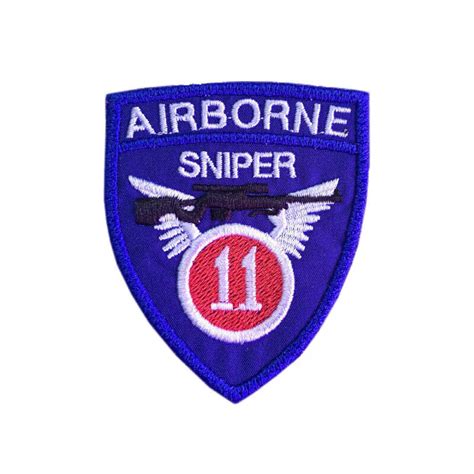 Patch Bordado Airborne Sniper Fecho De Contato Mundo Do Militar