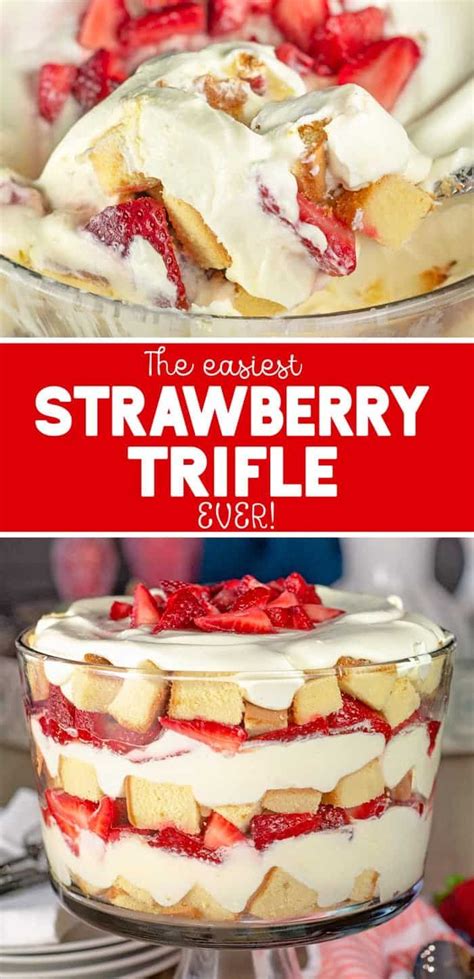 Strawberry Trifle Recipe The Sweet Strawberries Creamy Pudding And