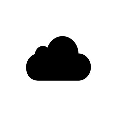 Black Cloud Icon Png Vector Pixsector