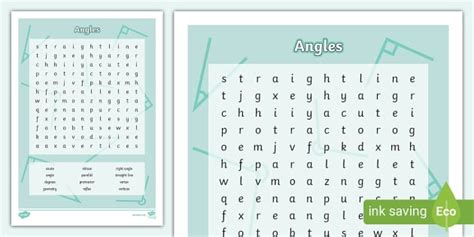 👉 Angles Vocabulary Word Search Twinkl