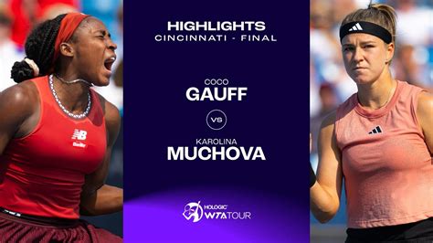 Coco Gauff Vs Karolina Muchova 2023 Cincinnati Finals WTA Match