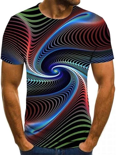 Three Dimensional Graphic T Shirt Mens Casual Top Fun 3d Mens T Shirt