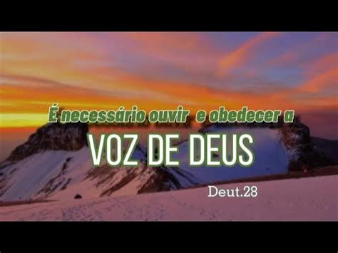 É Necessário Ouvir e Obedecer a Voz de Deus diariodafamilianeres