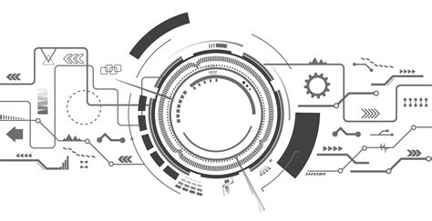 Abstract Technological Background With Various Technological Elements