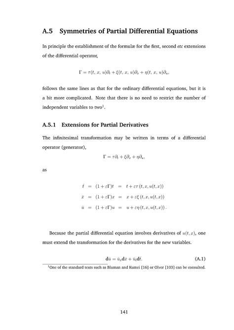 Symmetrieanalyse 29 A Symmetries Of Partial Differential Equations