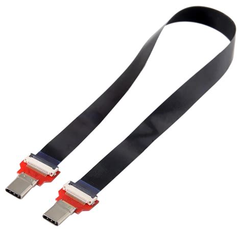 Rise 20cm Fpc Flat Usb 3 1 Type C Usb C Male To Male Data Cable For Macbookand Laptopand Phoneand Drive