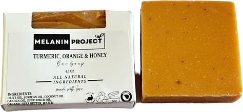 Melanin Project Organic Turmeric Soap Bar For Skin Dark Spots And Acne Natural