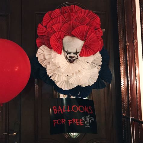 Diy Pennywise Office Halloween Decorations Diy Halloween Door