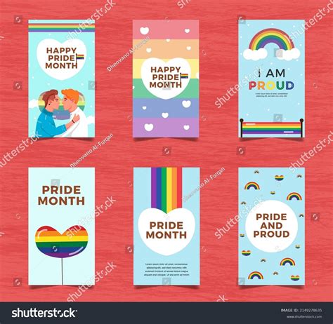 Lgbt Pride Month Instagram Stories Collection Stock Vector Royalty Free 2149278635 Shutterstock