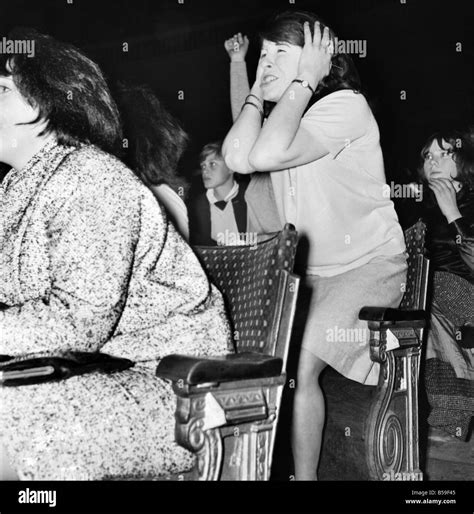 Screaming Girl Fans Greet The Beatles On Their Appearance At The Abc Cinema In Wigan October