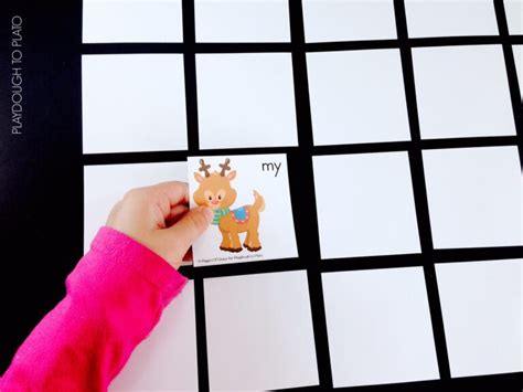 Reindeer Sight Words Matching Game Playdough To Plato