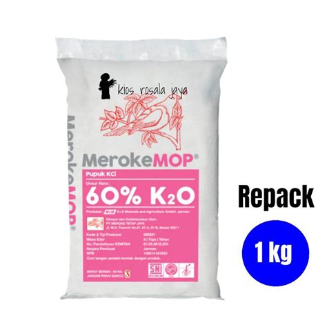 Pupuk KCL Meroke MOP 1 Kg Kemasan Repack Lazada Indonesia