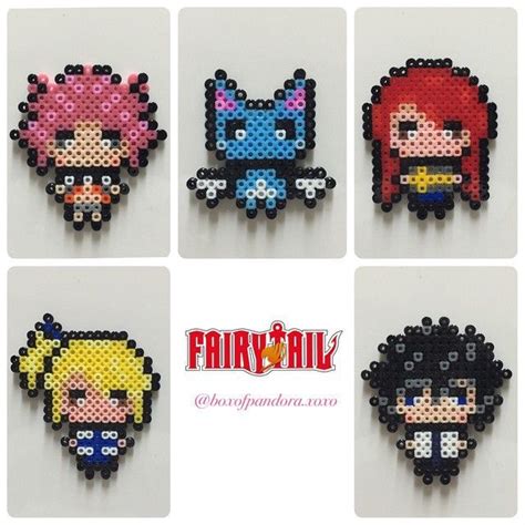 Fairy Tail Perler Beads By Boxofpandoraxoxo Kandi Pinterest