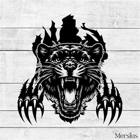 Panther Claws Scratch Svg Panther Svg Panther Claw Mark Svg Wild