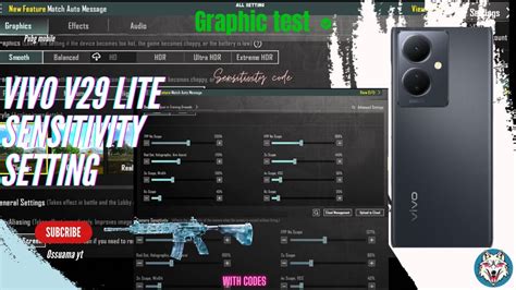 Vivo V29 Lite Sensitivity Setting Pubg Graphic Setting Best