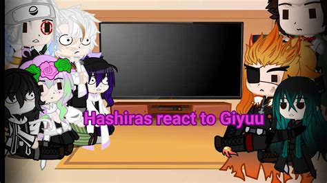 Hashiras React To Giyuu Giyuu Kibutsuji Tomioko AU YouTube