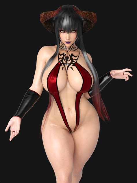 Rule 34 Eliza Tekken Female Horns Looking At Viewer Solo Swimsuit Tagme Tattoo Tekken