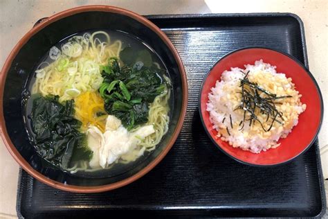 354杯目：富士そば市ヶ谷店で鯛潮ラーメン＆茶漬けセット 富士そば原理主義