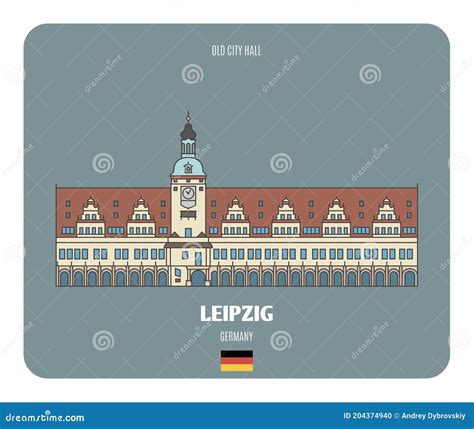 Leipzig Germany City Skyline Silhouette With Black Buildings Iso Vector