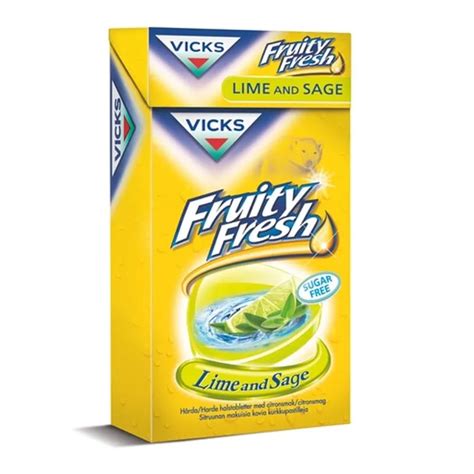 Vicks Fruity Fresh Sockerfria Halstabletter