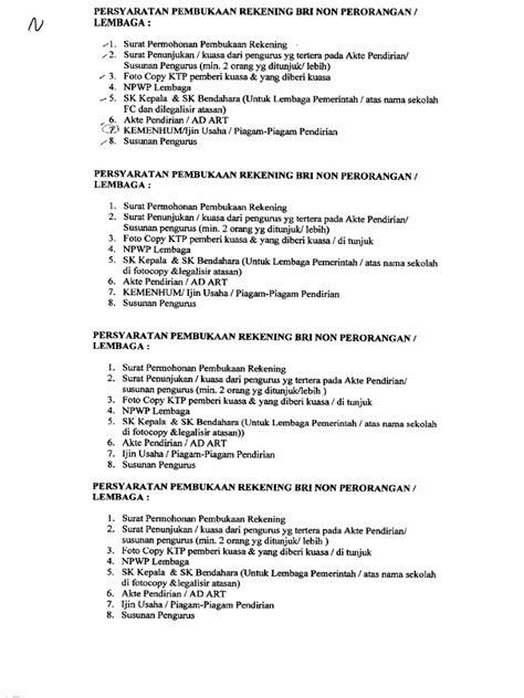 Syarat Pembukaan Rekening Giro Bri Pdf