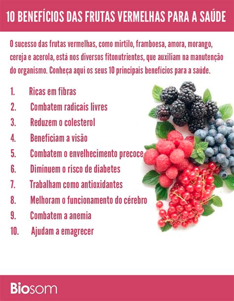 10 Benefícios Incríveis das Frutas Vermelhas para a Saúde Dicas de