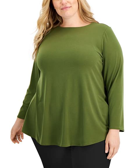 Alfani Plus Size Shirttail Hem Tunic Created For Macys Macys