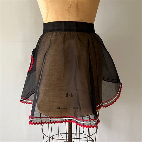 1950s Sheer Apron Etsy