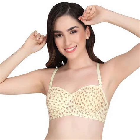 Printed Cotton Yellow Women Star Print Half Cup Padded Bra At Rs 100piece In Greater Noida