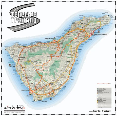 Detailed Tenerife Road Map 2 3982 377 Pixels Islas Islas