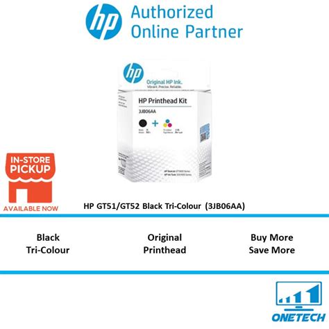 HP GT51 GT52 2 Pack Black Tri Color Printhead 3JB06AA Shopee Malaysia