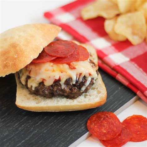 Pepperoni Pizza Burger Recipe The Black Peppercorn