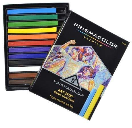 Prismacolor Art Stix Pastel Set Areas Large Pencils Plastic Trays