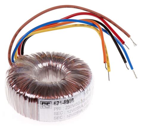 Rs Pro 115 V Ac 230 V Ac 2 X 18v Ac Toroidal Transformer 80va 2