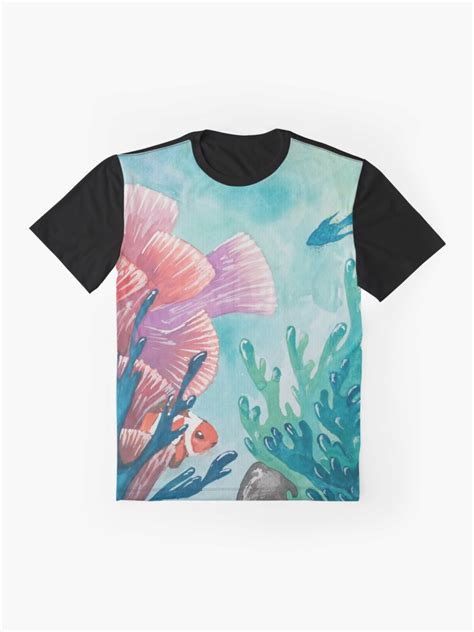 Coral Reef Watercolor Painting T Shirt By Redfinchdesigns Redbubble