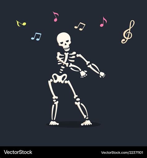 Dancing Skeleton 3 Royalty Free Vector Image Vectorstock