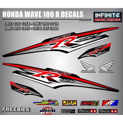 Honda Wave R Decals W Freebies Lazada Ph