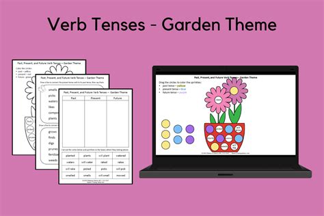 Verb Tenses Garden Theme Speech Therapy Ideas