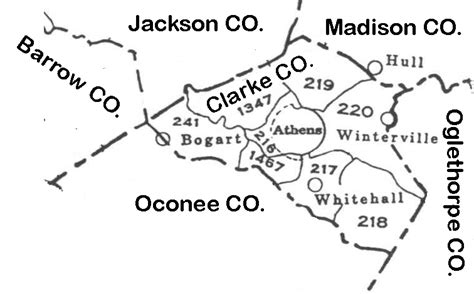 Georgia Usgenweb Archives Militia District Maps