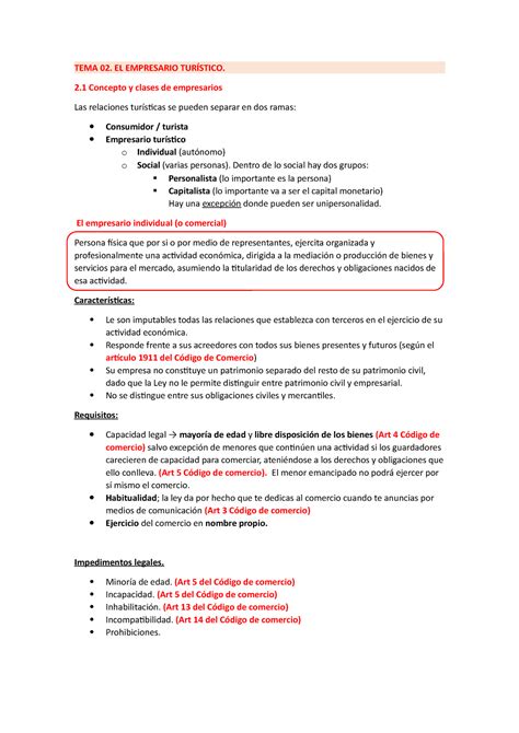 TEMA 02 Apuntes Tema 02 De La Asignatura Derecho De Las Empresas