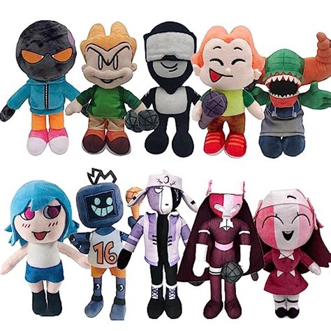 Buy 10pcs Friday Night Funkin Plushies Set Cute Fnf Whitty Tankman