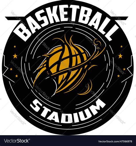 Basketball stadium logo file Royalty Free Vector Image