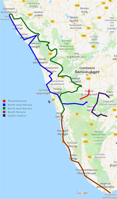 Greenfield Highway Kerala Route Map