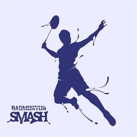 Premium Vector Badminton Smash Splash Silhouette Badminton Smash