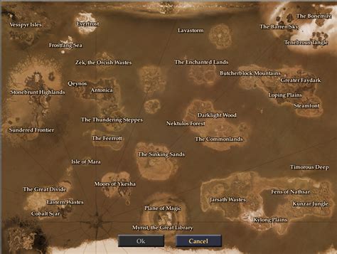 Everquest 2 World Map