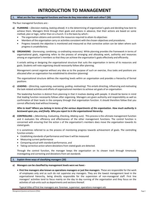 Solution Principles Of Management Question And An Studypool