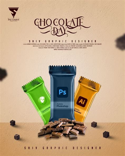 Happy Chocolate DaySocial Media Chocolate Day Post Creative Flyers Ads