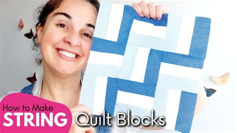 3 Easy And Unusual String Quilt Blocks How To Make A Strip Quilt Block Youtube