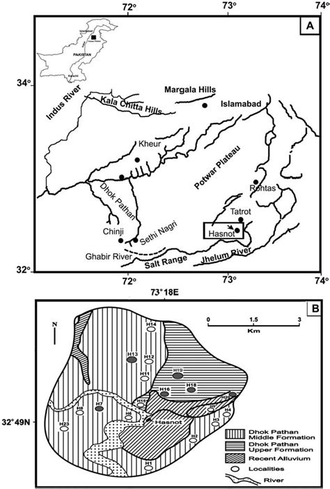 A Map Of The Potwar Plateau In Northern Pakistan Reference Locality